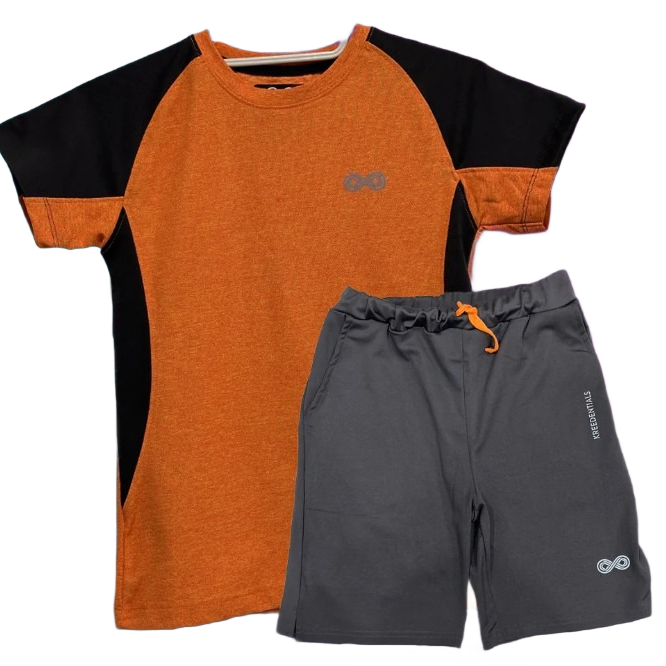 Unisex Shirt & Shorts – Melange Orange